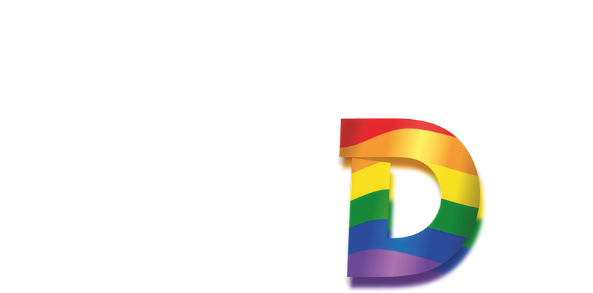 Downey Pride 2026 - White Logo Downey Pride 2026 While Logo